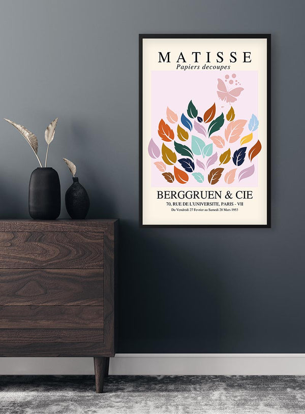 Matisse inspireret Papier Decoupe plakat