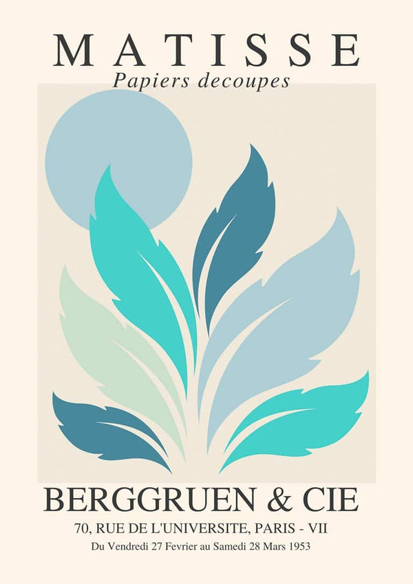 Matisse-inspireret blå sol