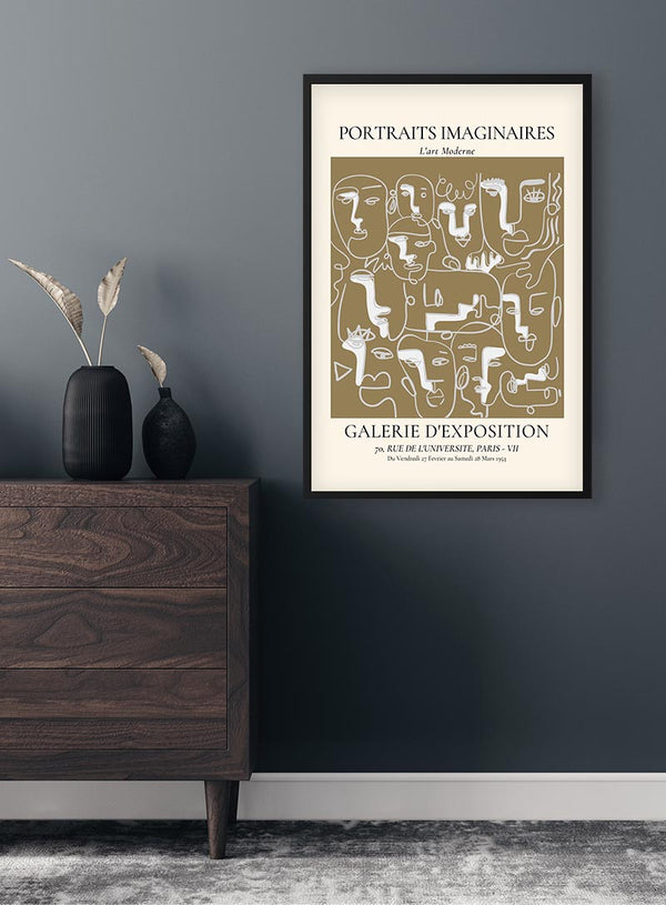 Portrætter Imaginaires Brun plakat