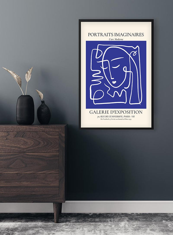 Portrætter Imaginaires Blå nr. 2 Plakat