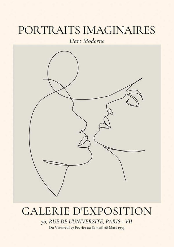 Portrætter Imaginaires Kys nr. 2 Plakat