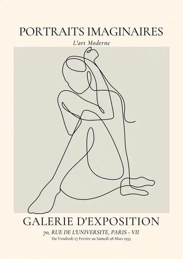 Portrætter Imaginaires kvinde plakat