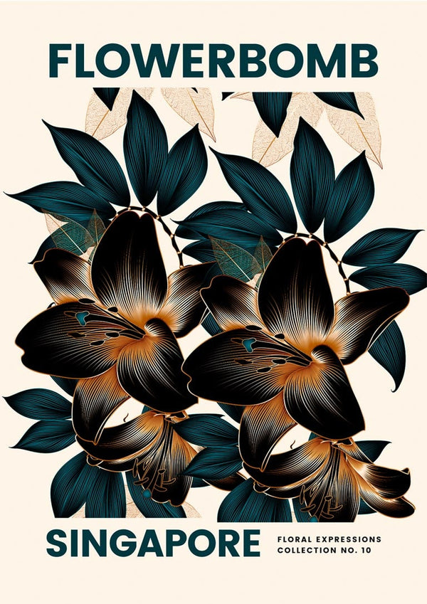 Flowerbomb - Singapore Plakat