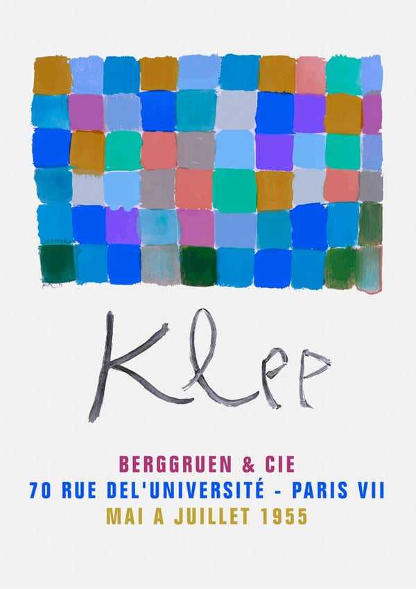 Paul Klee Blå Udstilling 1955 Plakat