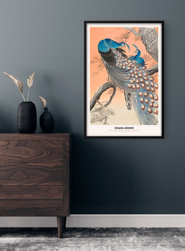 Ohara Koson - To påfugle plakat