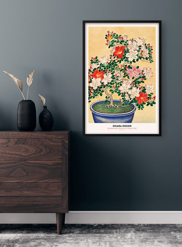 Ohara Koson - Blooming Azalea-plakat