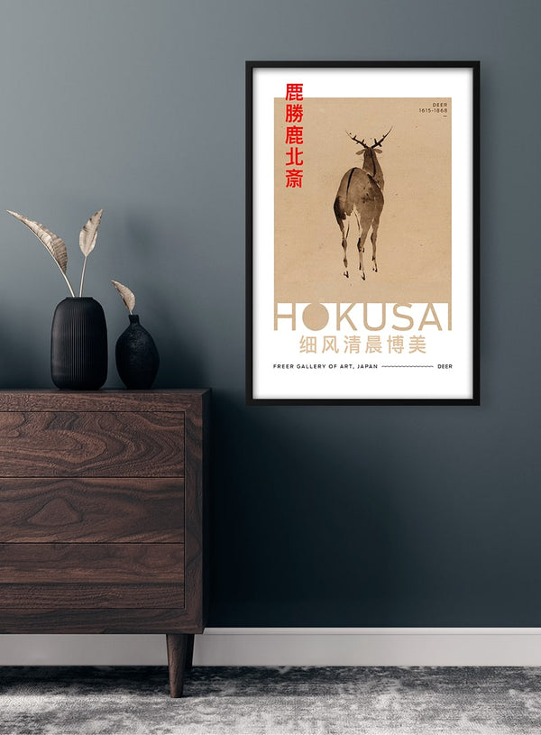 Katsushika Hokusai - Hjorteplakat