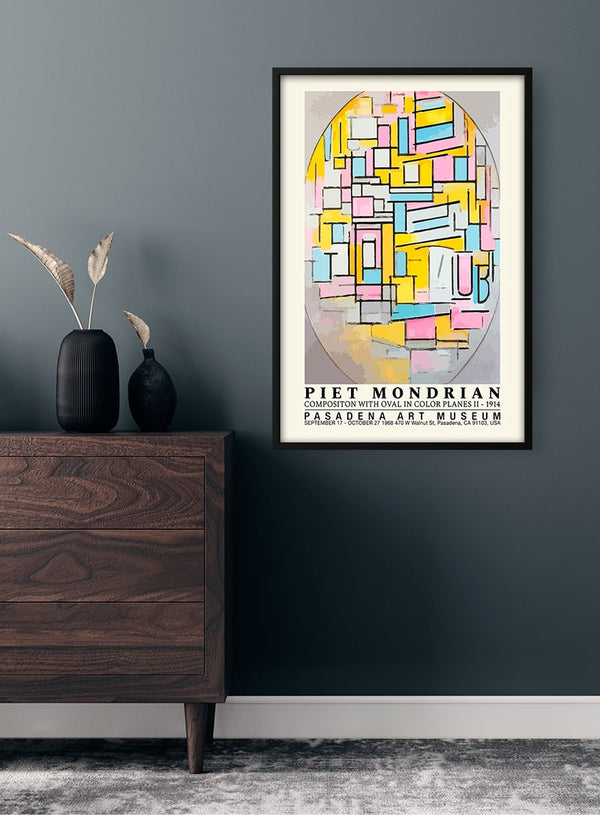 Piet Mondrian - Oval Komposition Plakat