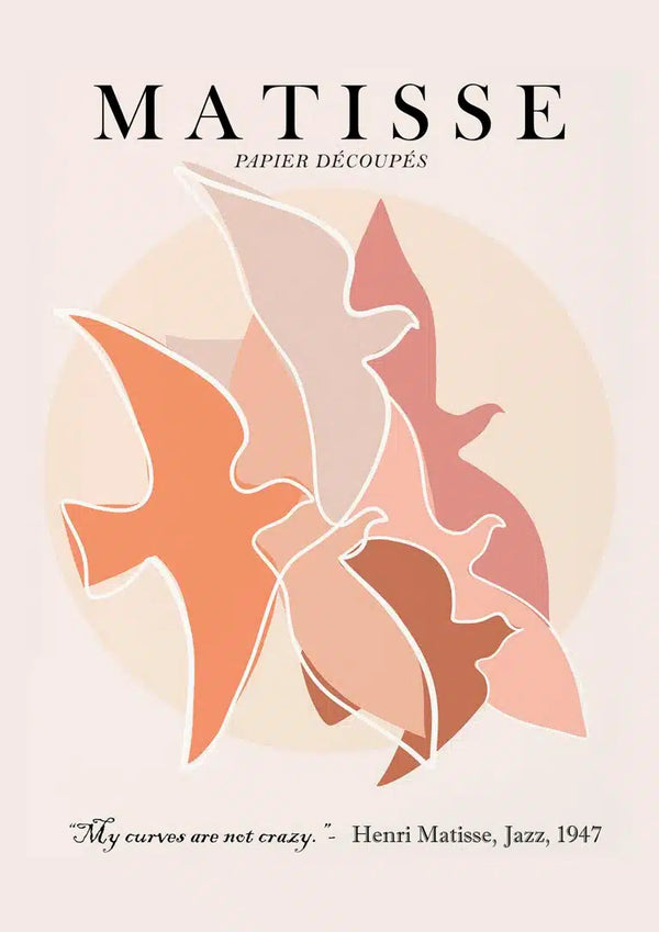 Matisse-inspirerede fugle II plakat