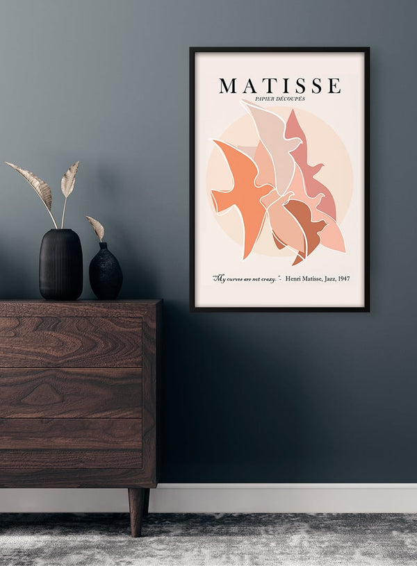 Matisse-inspirerede fugle II plakat