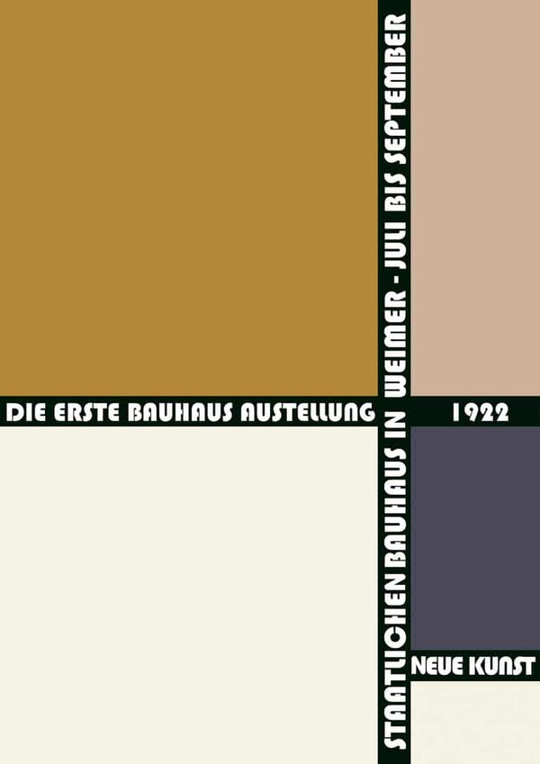 Bauhaus Weimar Braun 1922 plakat