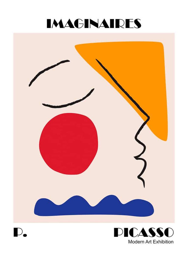 Picasso inspireret Imaginaires udstillingsplakat