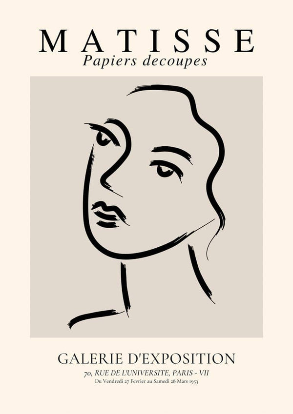 Matisse-inspireret kvindeplakat