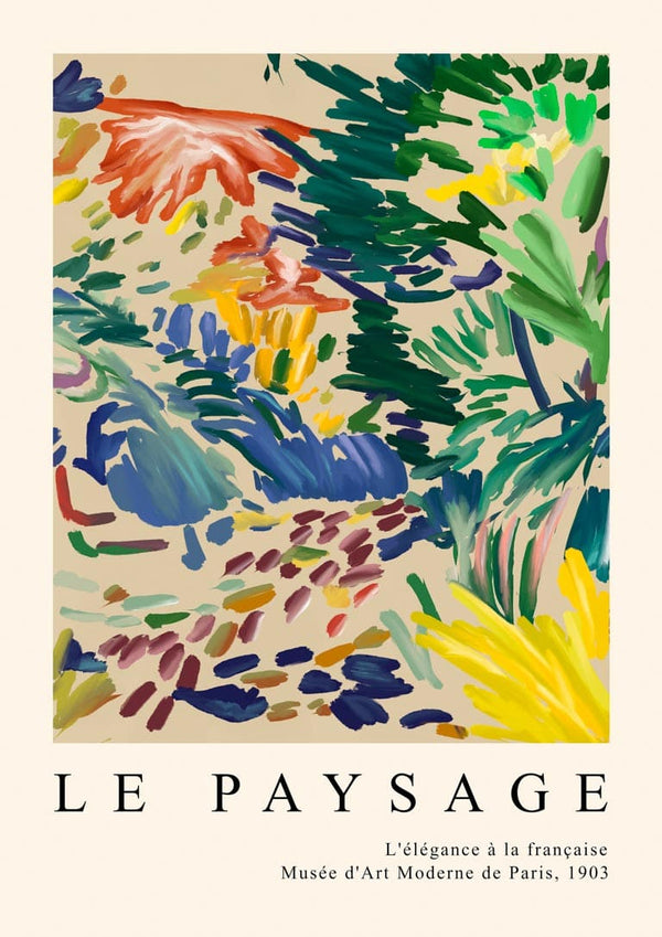 Matisse-inspireret landskab i Frankrig plakat