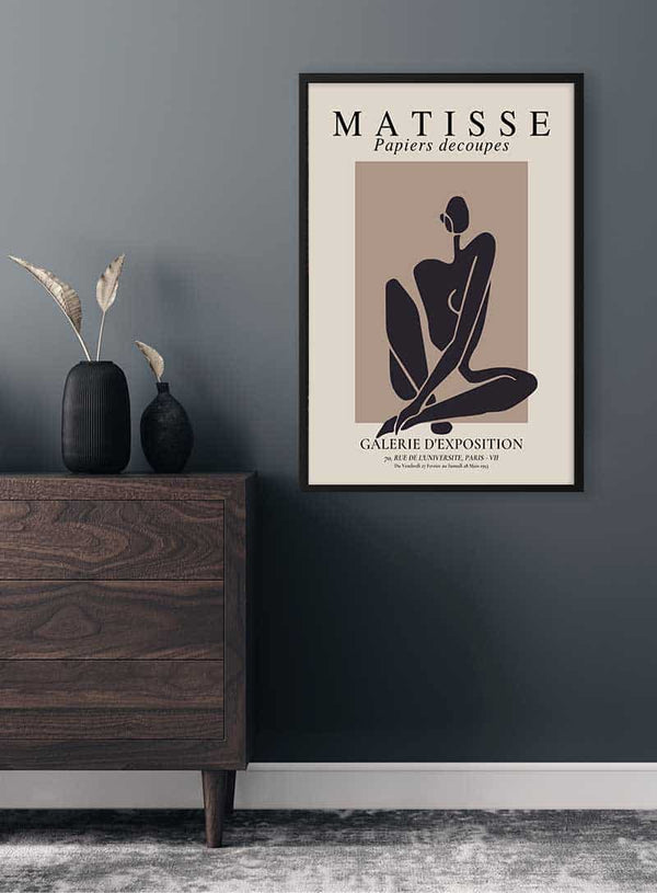 Matisse-inspireret sort kvinde nr. 2 plakat