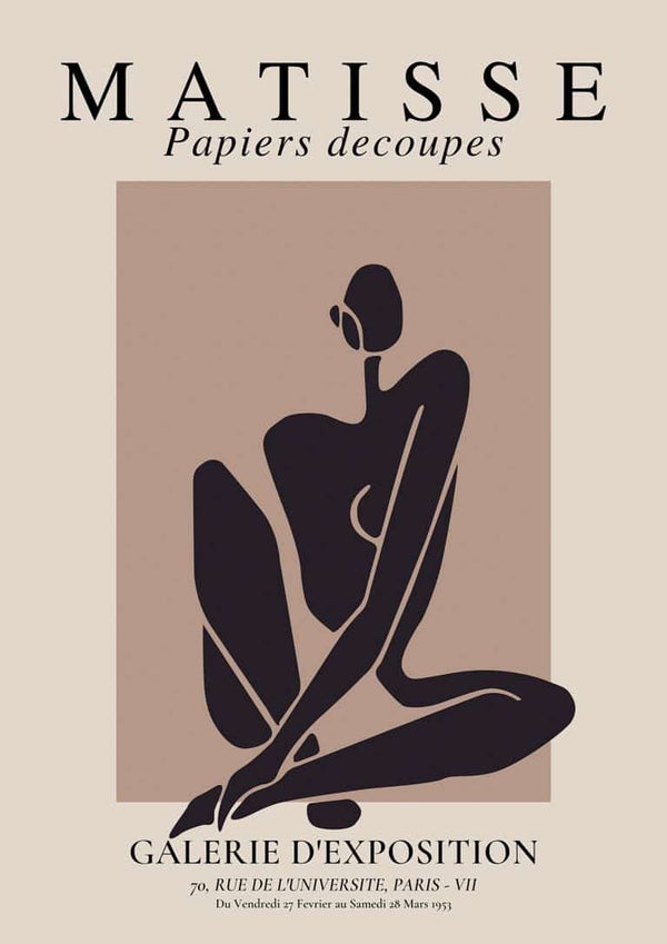 Matisse-inspireret sort kvinde nr. 2 plakat