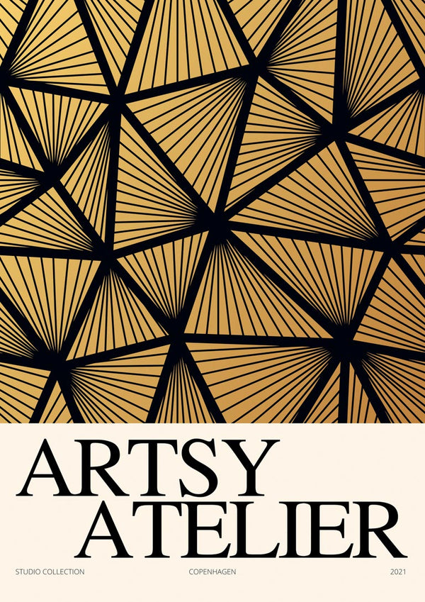 Gul mesh Artsy Atelier-plakat