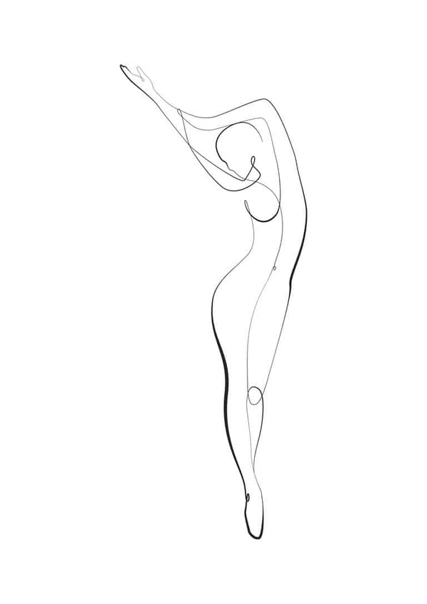 Elegant kvinde poserer plakat
