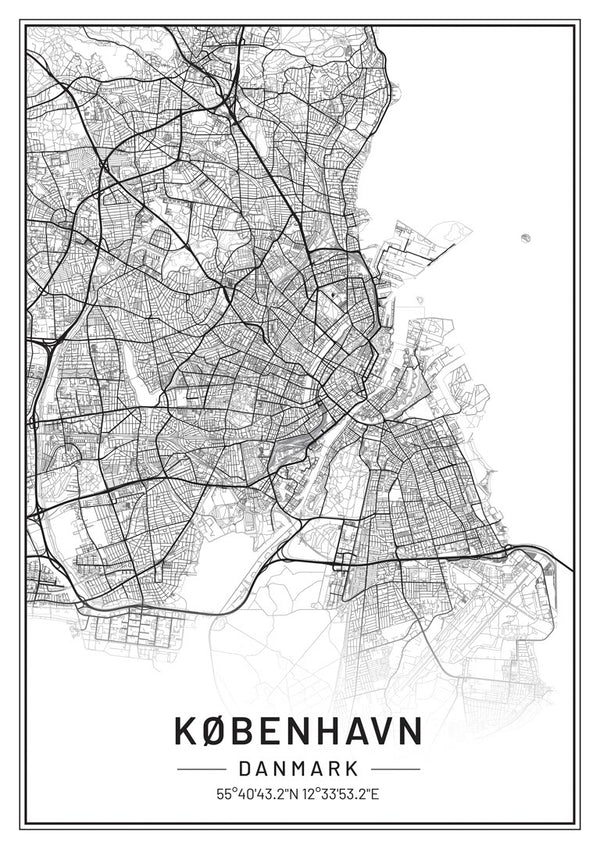 Kort over København - Byposter
