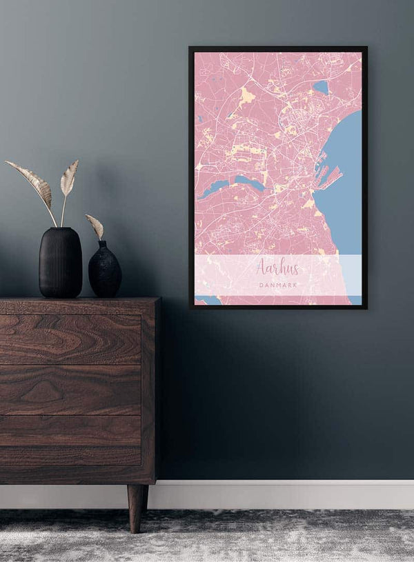 Århus af Poster Lyserød