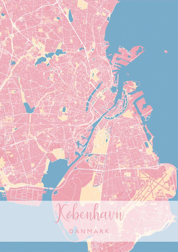 København af Poster Lyserød