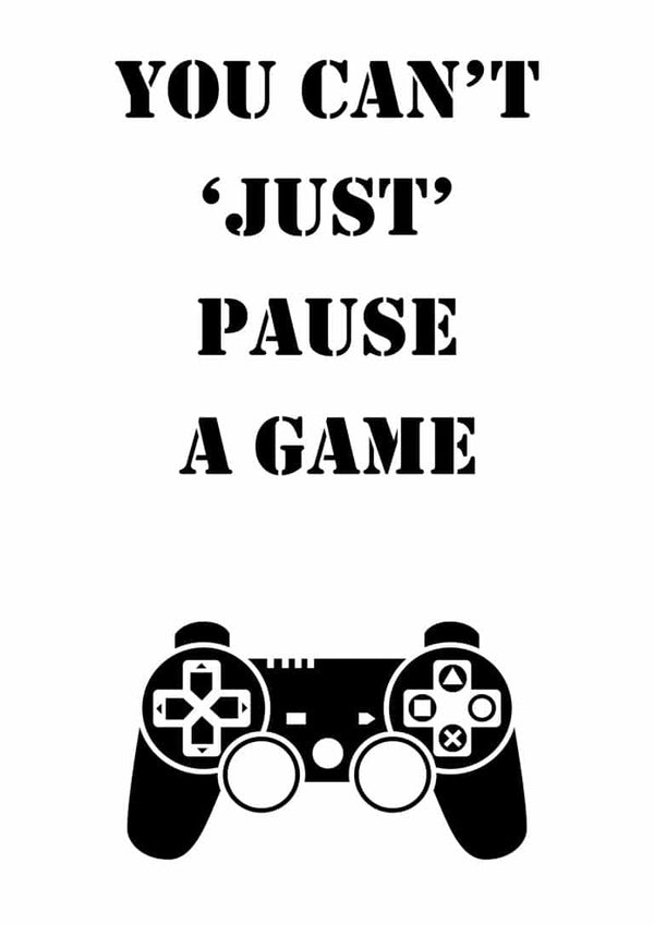 Du kan ikke sætte gamer-plakat på pause