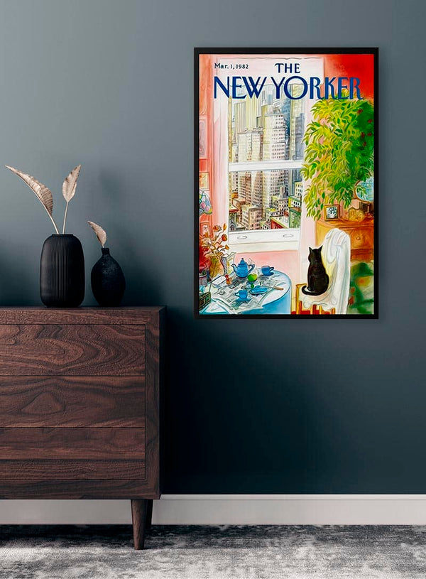 Kat i vinduet Plakat