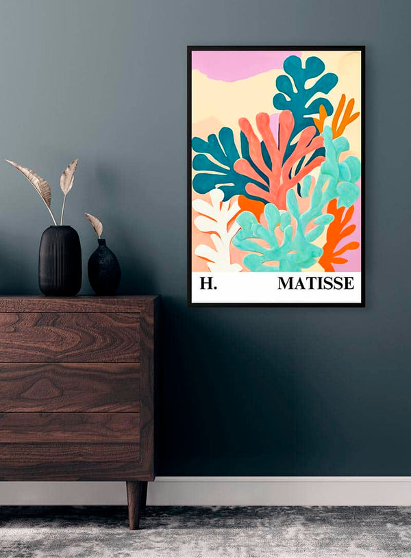 Matisse-inspireret plakat med koralrev