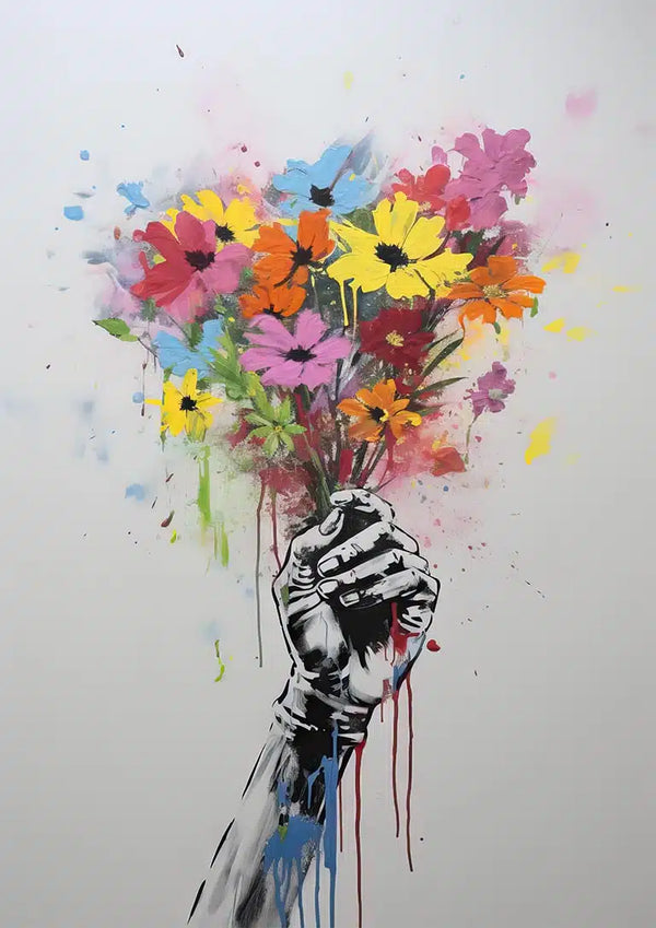 Fredens Blomster - Banksy Plakat