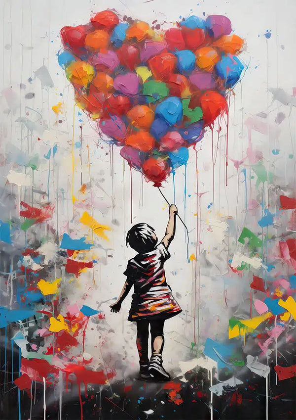 Pige med ballon II - Banksy-inspireret