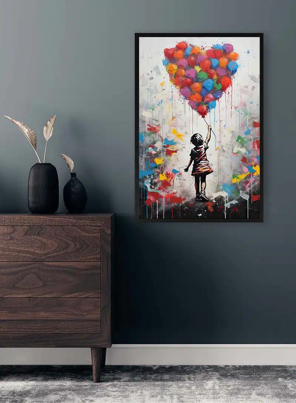 Pige med ballon II - Banksy-inspireret