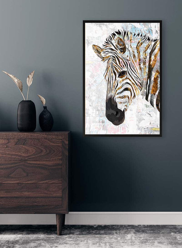 Grunge guld zebra