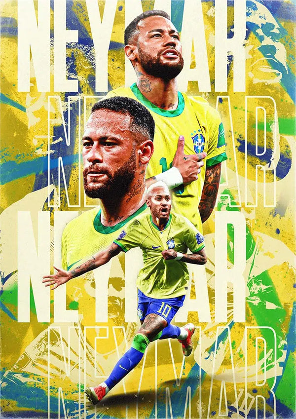 Neymar Fodboldplakat