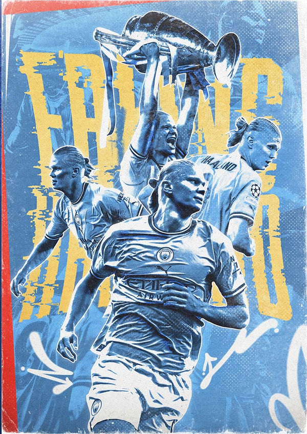 Erling Haaland Fodboldplakat