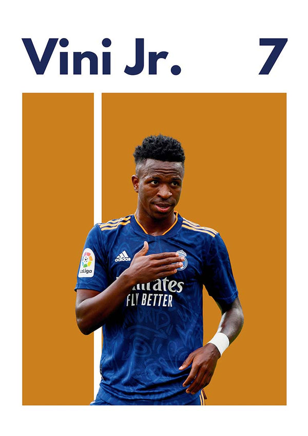 Vini Jr. Real Madrid Fodboldplakat