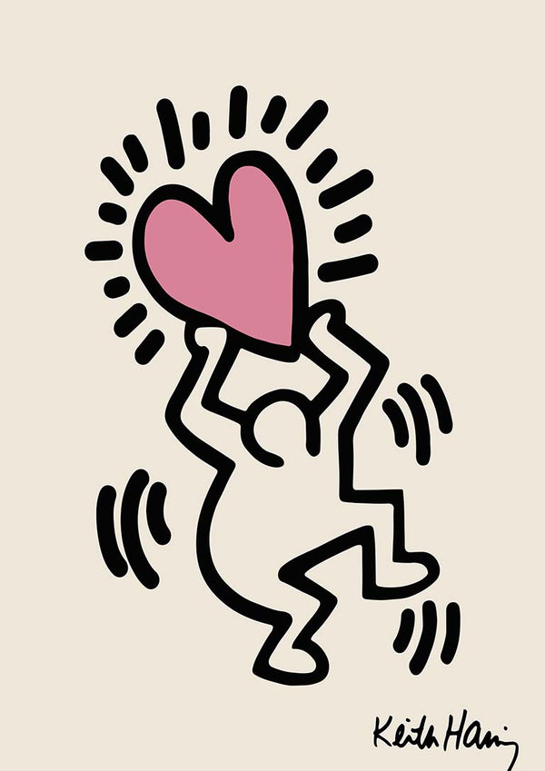 Hjertehoved - Keith Haring