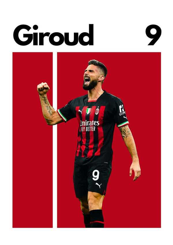 Oliver Giroud Fodboldplakat