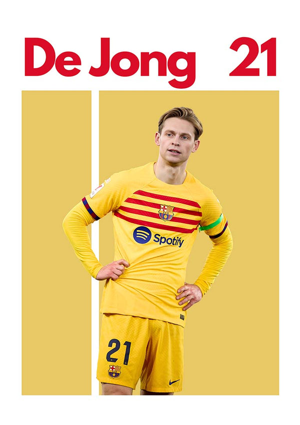 Frenkie de Jong fodboldplakat