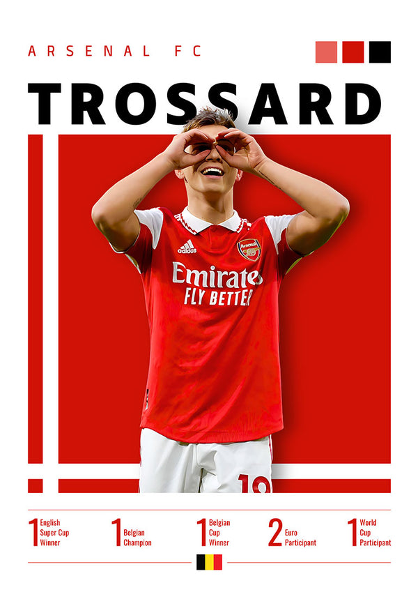 Trossard - Arsenal Fodboldplakat