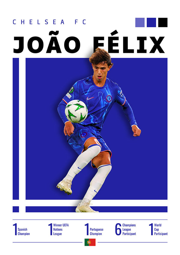 João Fêlix - Chelsea Football Plakat