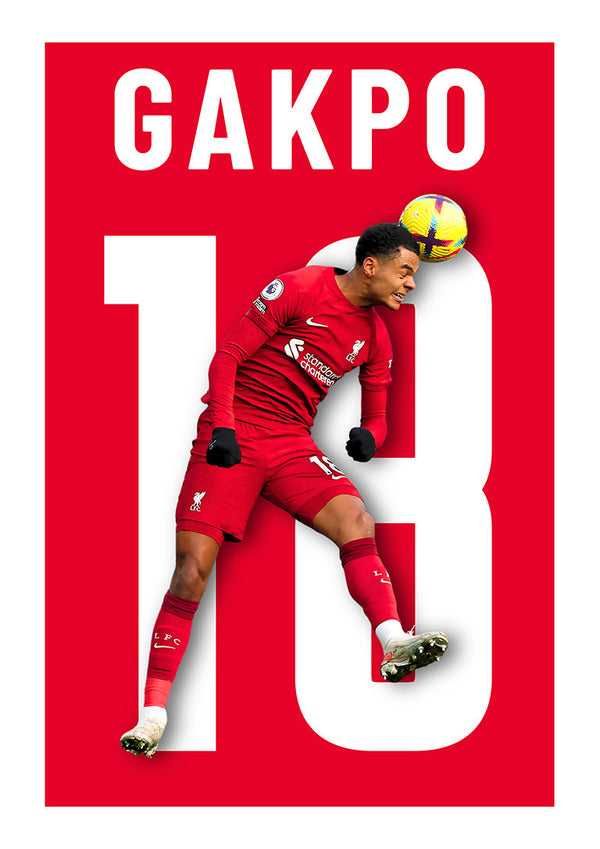 Cody Gakpo- Liverpool fodboldplakat