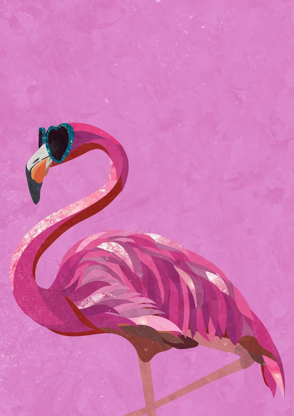 Magenta Metallisk Flamingo - Sarah Manovski