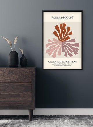 Fransk kunst inspireret Papier decoupe plakat
