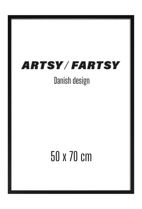 Sort træramme 50x70 cm