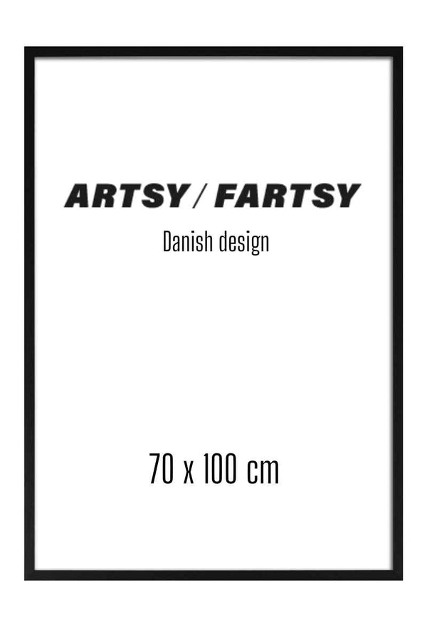 Sort træramme 70x100 cm