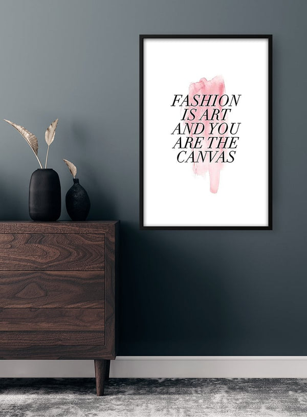 Mode er kunst Citat Plakat