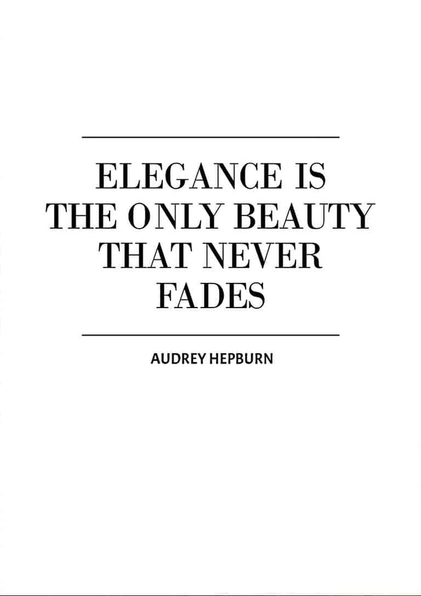 Elegance falmer aldrig Citat Plakat