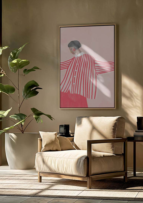 Kvinden med de røde striber - Bea Muller