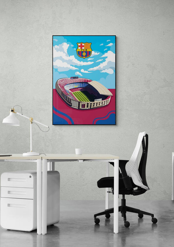 Camp Nou Barcelona fodboldplakat