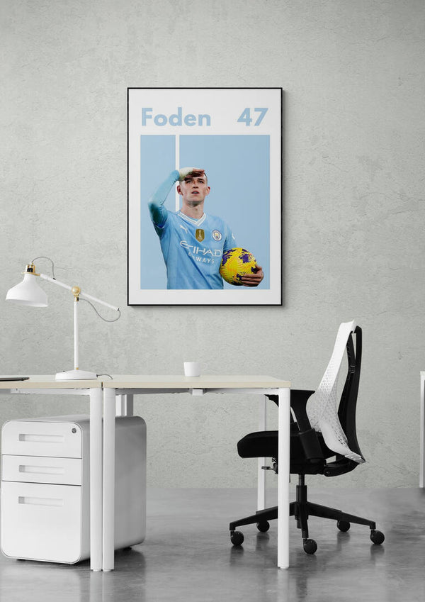 Phil Foden Man City fodboldplakat